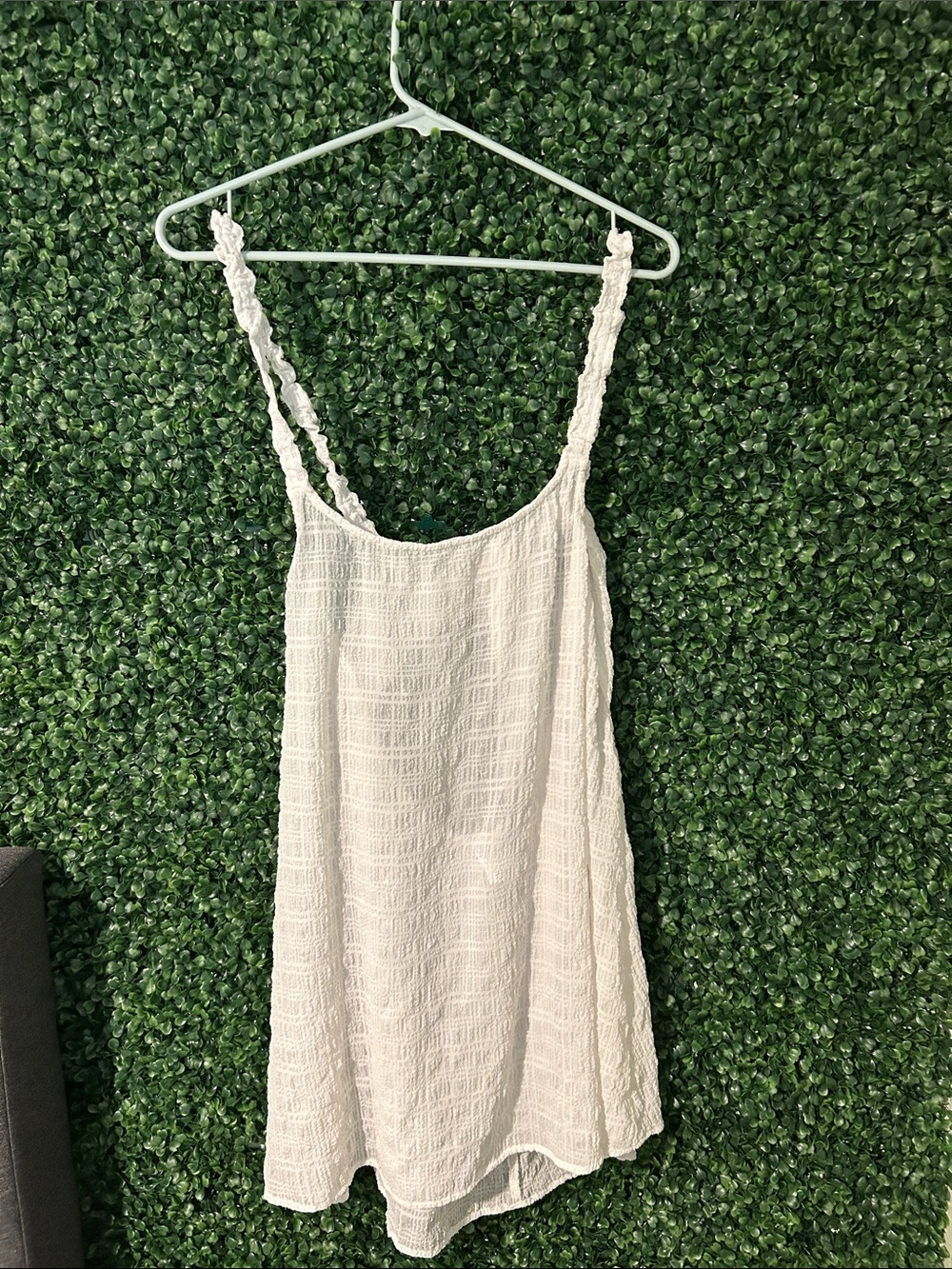 Women’s Cream Textured Swim Cover-Up Tank
